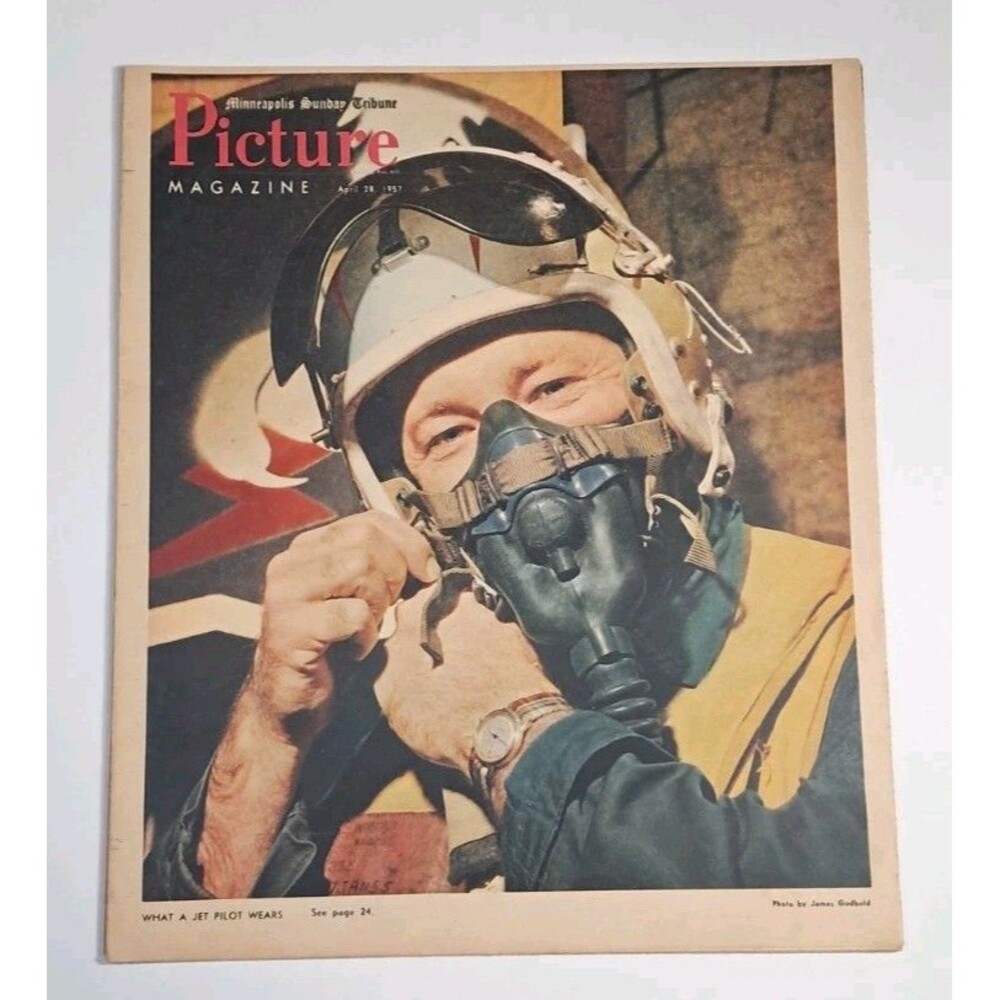 Picture Magazine Minneapolis Sunday Tribune 4/28/57 Jet Pilot Wardrobe